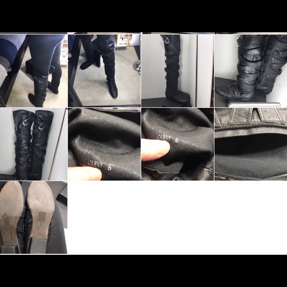 Black over knee fashion boot - Picture 7 of 8